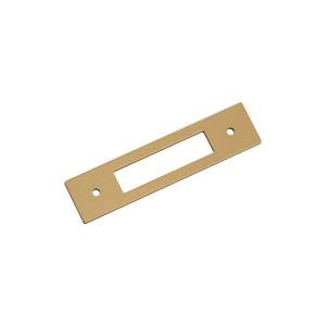 lot 2375 image: Amerock Medora 3-34 inch (96 mm) Center-to-Center Rectangle Champagne Bronze Cabinet Pull Backplate, BP37782CZ