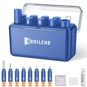lot 4041 image: iPhone Cleaning Kit for Charging Port Cleaner, Multi-Tool iPhone Cleaner Repair Lightning Cables, Phone Cleaning Kit for iPhone,i Pad,Connectors, Speaker, Airpod Cleaner Kit, Dark Blue