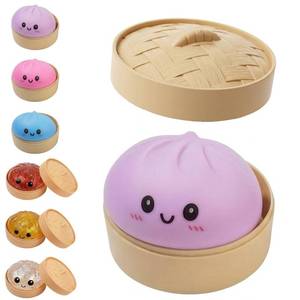 lot 4042 image: Dumpling Squishy, Dumpling Squishy Mystery Box, Mystery Dumplings Box, Colorful Dumplings Stress Balls Fidget Sensory Toy, Easter Basket Stuffers Party Favors (Purple)