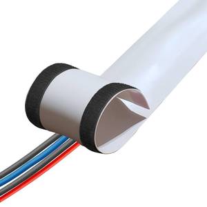 lot 4097 image: Rubber Bond Carpet Cord Cover Strips - Carpet Cord Hider for Easy Cable Management - 6x48 Cord Covers for Wires on Floor - Low Profile Carpet Cable Cover - Floor Wire Cover for Carpet - White