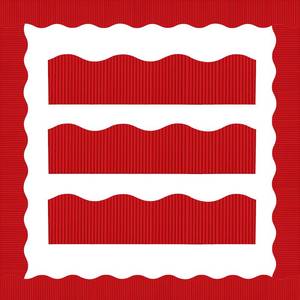 lot 4109 image: Containlol Classroom Bulletin Board Borders, Corrugated Paper Ribbed Border, Poster Board Decoration for Summer School Classroom Office Poster Chalkboard Whiteboard Wall Decor(Red,59ft)