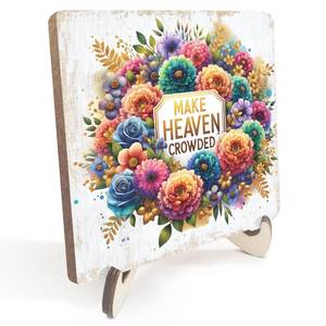 lot 4123 image: Encouragement Floral Christian Gifts for Women Religious Bible Verse Wood Sign Rustic Desk Decor Decorative Farmhouse Girls Room Decorations Desk Office Accessories Supplies Vintage Wooden Plaque