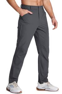 lot 4126 image: MAGCOMSEN Mens Hiking Pants Water Resistant Lightweight Quick Dry Stretch Pants for Fishing Travel Outdoor Dark Gray