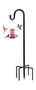 lot 4133 image: Akeydeco Bird Feeders Pole,Shepherds Hooks for Outdoor 1 Pack 48 Inch Bird Feeders for Outdoors with 5 Prongs Base Hanging Planters for Outdoor