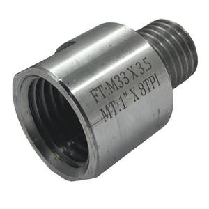 lot 4139 image: Quality Woodworking Lathe Headstock Spindle Adapter (FT M33 x 3.5 to MT 1 x 8 TPI)