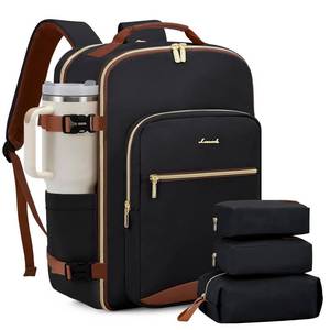 lot 5190 image: LOVEVOOK 40L Travel Backpack for Women & Men, Airline Approved Carry On Luggage with 3 Packing Cubes, TSA Overnight Bags, Waterproof Personal Item Bag, Weekender Essentials Backpacks fits 17 Laptop