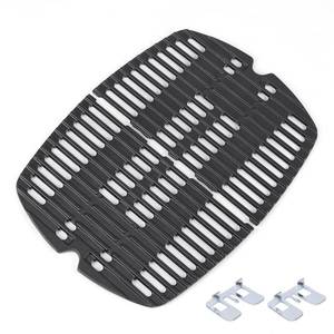 lot 5192 image: 7644 Grill Grates for Weber Q100, Q1000, Q1200, Q120, Q1400, 516001, 516002, 50060001, 51010001, 51060001, Baby Q Cast Iron Grill Parts-2 Pack