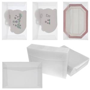 lot 6035 image: Lind Kitchen Transparent Frosted Translucent Sulfate Envelope 7X10cm Creative Ins Style Simple European Literature Postcard Sealing Paper