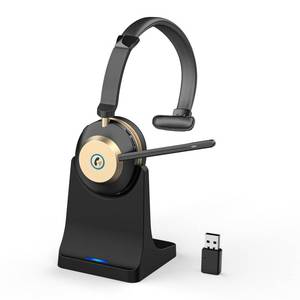 lot 6088 image: Earbay Wireless Headset with Mic for Work, Bluetooth Headset Microphone Mute & Charging Base, 45H Wireless Headphones with Mic Noise Canceling & USB Dongle for WorkOfficePCMS Teams