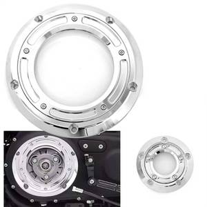 lot 6097 image: Cyreedom Transparent Motorcycle Derby Cover Timer Cover for Harley Big Twin Cam Touring Electra Glide Road King Dyna Softail Heritage Fatboy 1999-2013 (Chrome)