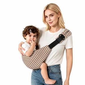lot 6101 image: Baby Sling Carrier, Toddler Sling Carrier 20-44 lbs with Adjustable Straps, Portable and Lightweight Baby Carrier One Shoulder, Ideal for Hands-Free Parenting (Rich Brown)
