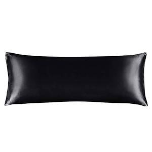 lot 10097 image: BEDELITE Satin Body Pillow Cover, Super Soft and Cooling Body Pillow Pillowcase for Hair and Skin, Breathable Silky Full Long Pillowcase Cover(20x54, Black)