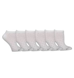 lot 10100 image: Columbia Womens 6-pair Mesh Lightweight No Show Socks, White, 4-10 Hiking Socks