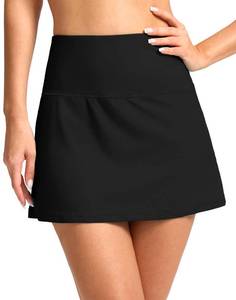 lot 10106 image: SANTINY Womens High Waisted Swim Skirt with Pocket Tummy Control Tankini Swimsuit Bathing Suit Bottoms for Women (Black_M)