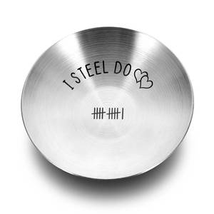 lot 12171 image: TI-EDC 11th Anniversary Steel Gifts for Women Men 11 Year Wedding Anniversary for Wife Husband Couple Gifts for 11th Anniversary Decorations Ring Dish Jewelry Tray for Him Her Christmas Valentines