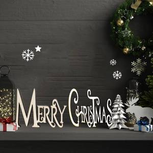 lot 12207 image: Decorative Merry Christmas Sign, Holiday Wall Decor,3D Freestanding Mantel Display, Merry christmas theme Wall Mounted, DIY Farmhouse Style Home Decor