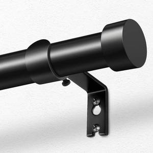 lot 13534 image: KAMANINA Black Curtain Rod 32 to 144 Inch, Heavy Duty 1 Inch Curtain Rods for Windows Long Adjustable Window Treatment Rods for Bedroom Living Room, Modern Design, Easy Installation