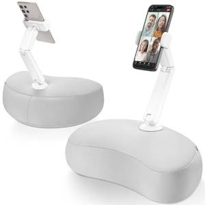 lot 13536 image: Pillow Phone Holder for Bed with Flexible Arm, 360° Rotating Phone Pillow Stand for Laying Down, Patented Crescent Cushion Compatible with iPhone & 4.7-7.0 Phones, Hands-Free Stand for Sofa, Lap