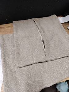 lot 14192 image: Textured Woven Throw Pillow Covers with Zipper Closure Set of 2 17x17 in