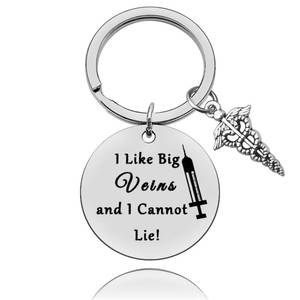 lot 14207 image: Phlebotomy Gift Keychain Nurse Gift for Phlebotomist Nurse Thank You Gift for Nursing Student RN Phlebotomy Technician Keyring Nursing Graduation Gift Appreciation Retirement Keychain Birthday Gift 2-Pack