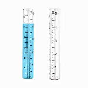 lot 14257 image: TBWHL 2pcs 5 Capacity Rain Gauge Glass Replacement Tube for Yard Garden Outdoor Home