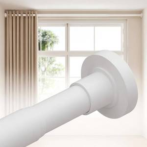 lot 19781 image: ALLZONE Tension Curtain Rods for Windows 66 to 120 Inches, White Curtain Rods No Drilling, Heavy Duty Extra Long Tension Rod for Curtains, Outdoor Curtains Rod for Patio, Bedroom