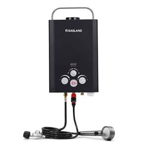 lot 19786 image: GASLAND BE158B 6L Portable Water Heater Camping  Digital Display & Multi-Protection 1.58 GPM Propane Tankless Hot Water Heater for Outdoor & Mobile Use, Black