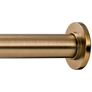 lot 19787 image: Ivilon Tension Curtain Rod - Spring Tension Rod for Windows or Shower, 24 to 36 Inch. Warm Gold
