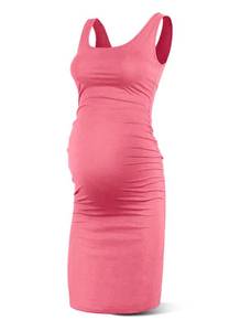 lot 20198 image: Rnxrbb Women Summer Sleeveless Maternity Dress Tank Bodycon Pregnancy Dress Casual Mama Clothes Scoop Neck,Rose Pink S