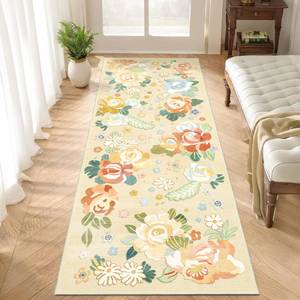 lot 20224 image: Castage Washable Runner Rug 2x6,Beige Floral Rug Runners,Long Boho Rugs for Hallways Kitchen Bedroom Entryway Bathroom,Vintage Bohemian Farmhouse Distressed Oriental Floor Non Slip Carpet