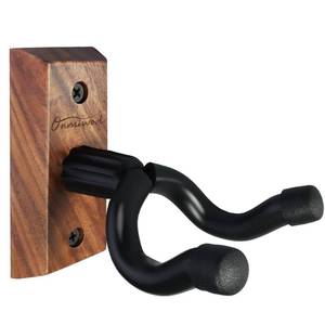 lot 20253 image: Onmiwod Guitar Wall Mount, Black Walnut Wood Guitar Hanger, U-Shaped Guitar Wall Hanger Mount, Guitar Holder Hook Stand Wall for Acoustic, Electric Guitar, Banjo, Bass, for Guitar Player Men Boy