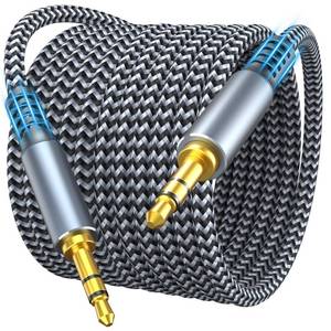 lot 20259 image: MORELECS Aux Cord 4ft - Premium 3.5mm Audio Cable Perfect for Car Stereo, Nylon Braided Aux Cable for Headphones, Speakers, Home Stereo, Gold-Plated Auxiliary Cable
