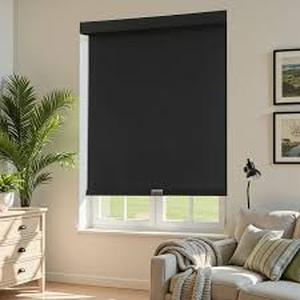 lot 11146 image: SUNOFF Valaroe Cordless Blackout Roller Shades 38W x 72H Black