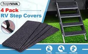 lot 18304 image: 4ct Grey RV Step Covers, 24 x 7 12in
