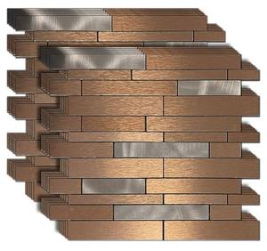 lot 1688 image: sanyeskkiy 10-Sheet Peel and Stick Backsplash Tile, PVC Mixed Meta,l Stick on Kitchen, Bathroom Vanities, Fireplace Dcor, Laundry Table(11.3in X 11.7in) (10, Bronze)
