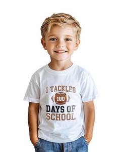 lot 2035 image: Habudda Toddler 100 Days of School Shirt Kids for Boys Girls 100th Day of School Costume T-Shirt Graphic Short Sleeve Tops Tee 2T-8Y