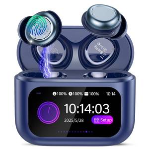 lot 2055 image: ZYHKON Sleep Earbuds Bluetooth 5.4 in Ear Touch Screen Sleep Headphones, Small Design Mini Sleep Earbuds for Side Sleepers with Sleep Mode, 48H Playtime Sleep Earphones Clear Calls, 5 EQ Modes, Blue