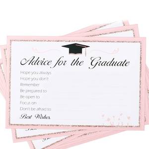 lot 2059 image: WATINC 50 Pcs Graduation Advice Cards with Best Wishes Graduation Decorations Favor Party Supplies for Graduate Decorations