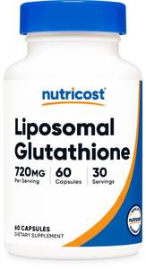 lot 2077 image: Nutricost Liposomal Glutathione Supplement 60 Capsules, 720 mg Per Serving - Vegan, GMO-Free, 30 Servings