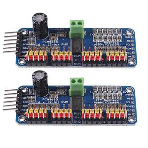 lot 2138 image: hiBCTR 2 Packs PCA9685 Servo Motor Driver, 16-Channel 12-Bit PWM Controller I2C Module, IIC Breakout Board for Robotics, Compatible with Arduino Projects
