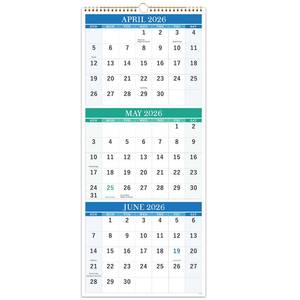 lot 2147 image: Wall Calendar 2026-2027 - 3 Month Calendar Vertical, April 2026 to June 2027, Calendar 2026-2027 with Large Blocks, 11ftft x 26ftft (Open)
