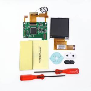 lot 2441 image: HISPEEDIDO 2.2 inch Smaller Screen For GBP IPS LCD Kits Backlight Screen Replacements Mod Kits,8 Color Mode 5 Level Backlit Brightness Touch Control Black Glass Len Compatible with Game Boy Pocket Console 2.2ftft