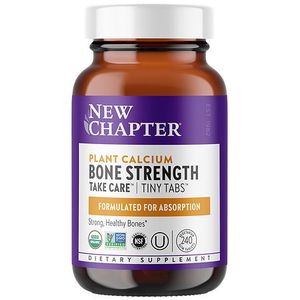 lot 2478 image: New Chapter Plant Calcium Bone Strength Take Care - Tiny Tabs 240 Veg Tabs