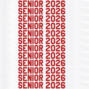 lot 2489 image: 12PCS Senior Sash 2027 Glitter Letter Class of 2027 Graduation Sash Finally Graduated Cheerleader Party Decorations White Red