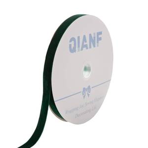 lot 2490 image: QIANF Vintage Hunter Green Velvet Ribbon, 58 Inch X 25Yd