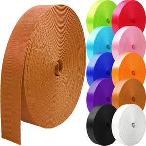 lot 4160 image: Grosun 10 Yards Nylon Webbing 1 inch 1.5 inch 2 inch Webbing Nylon Strap Backpack Straps Belt, 10 25 50 3.3 Yards Webbing (Brown, 1 inch)