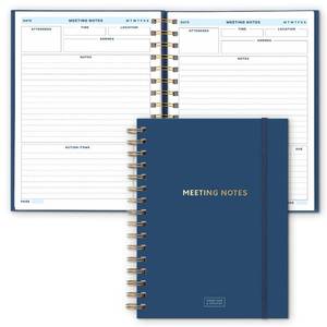 lot 4167 image: SandO Medium Meeting Notebook for Work - Professional Notepad for Task Organization � Business Scheduler Notepad- Office Journal Organizer Planner �168 Pages Session Notes for Work -, 6.4inx8.4in
