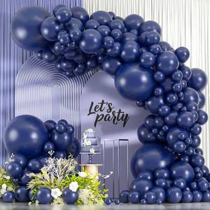 lot 4206 image: 114pcs Navy Blue Balloons, 18 12 10 5 inch Nile Blue Balloons Garland Arch kit, Different Sizes Navy Balloon for Graduation Wedding Baby Shower Birthday Party Decorations