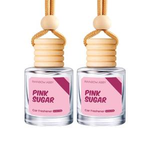 lot 4228 image: RAINBOW ABBY Car Air Freshener Hanging, Pink Sugar Fragrance Oil