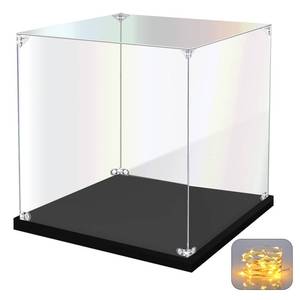 lot 5207 image: KOLIPI Acrylic Display Case for Collectibles Assemble Clear Acrylic Display Box for Lego Alternative Glass Case for Showcasing Figures Doll Toys Home Storage(12x12x12 inch, 30x30x30 cm)